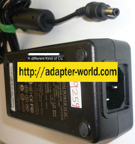 NEW EDAC POWER 20VDC 3A USED 2.5x5.5x9mm ROUND BARREL EA1050B-200 AC ADAPTER ITE POWER SUPPLY